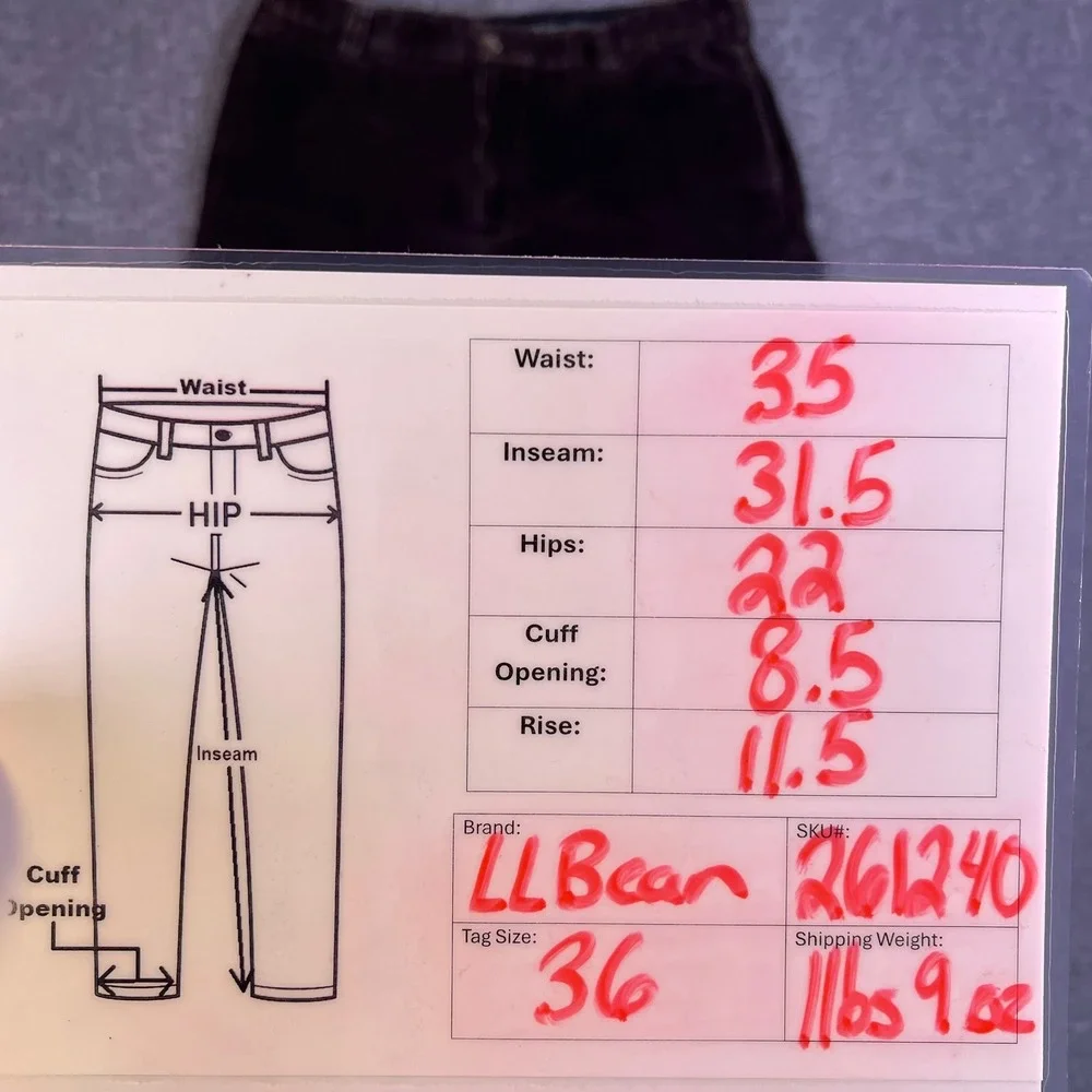 LL Bean Corduroy Pants Mens 35x31 Brown Classic Fit Casual Heritage Outdoors